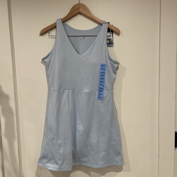 GAP Tops - NWT Tank Dress pastel blue Sz L athleisure workout pickleball tennis pocket